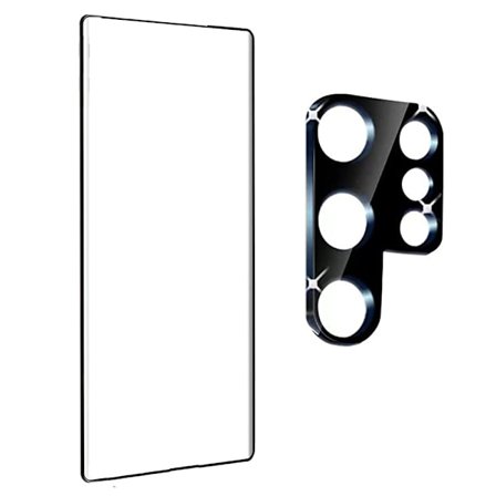 Galaxy S23 Ultra 1 Set 3D Skärmskydd + 3D Kameralinsskydd