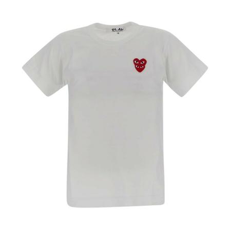 Comme des Garçons Play, T-Shirts Wit, Dames, Maat:XS