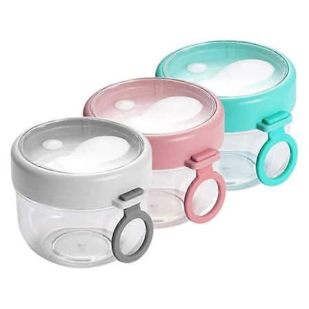 20Oz Behållare för Overnight Oats med Lock och Sked - Portabel Havregrynsfrukostmugg för På Språng (FMY)