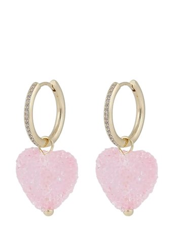 SNÖ of Sweden | Sugar Hearts Pendant Pearl Neck 45 G/Light Pink - 45 Cm | 45 CM