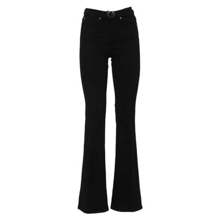 Pinko, Wide Jeans Zwart, Dames, Maat:W27