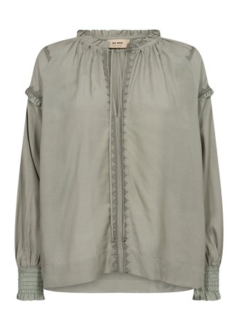 MOS MOSH Mmmarb Sansa Emb Blouse - Green - L