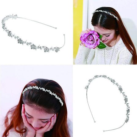 Hodebånd Bryllup Brud Hodebånd Sølv Hårtilbehør Hodebånd Bryllup Tiara