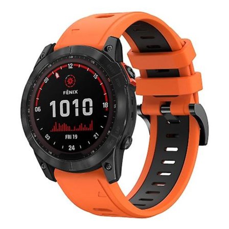 För Garmin Fenix ​​7x 26mm Tvåfärgad watch