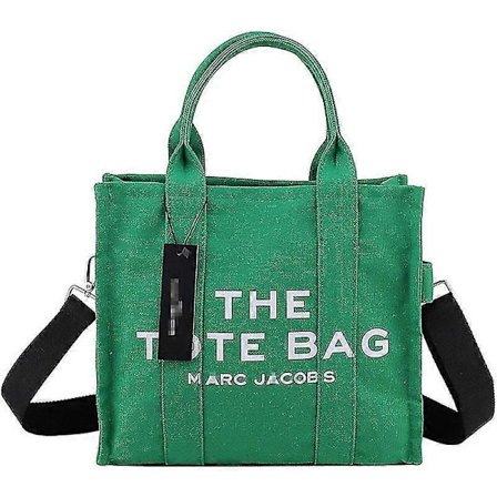 Dam Handväska Designer Laptop Tote Väska Canvas Messenger Axelremsväska - FÄRG: Grön