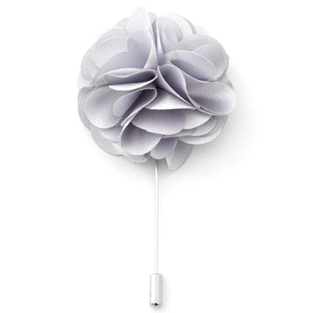 Overdådig Sølvfarvet Reversblomst til mænd - Reversnåle med blomster