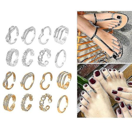 Tåringar i koppar för kvinnor, öppna tåringar, justerbar ring