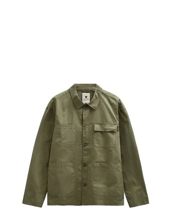 Anerkjendt Akodin Cotton Poplin Overshirt - Green - XXL