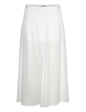 Weekday Pleated Mid Rise Maxi Skirt - White - 38