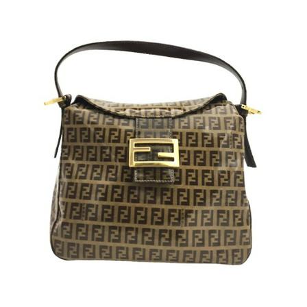 Fendi Vintage Pre-owned Plastic Zucca Shoulder Taske Brun, Dame Vintage Tasker, Størrelse: ONE Size