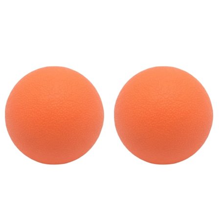 Hard Massasje Ball Lacrosse. Fasthetspunktkuler for Yoga Fysioterapi Myofascial Avslapning Muskelavslapper Akupressur (2-pakning) (Oransje)