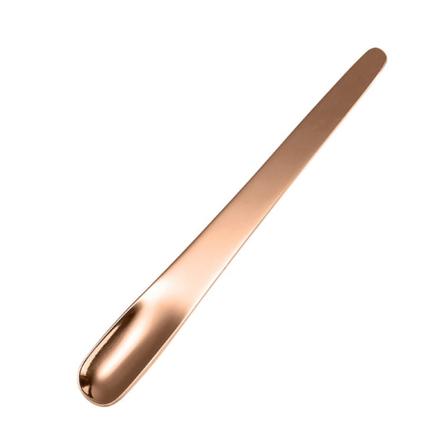 1 st kaffesked, platt sked i rostfritt stål för efterrätt Liten C Rose Gold