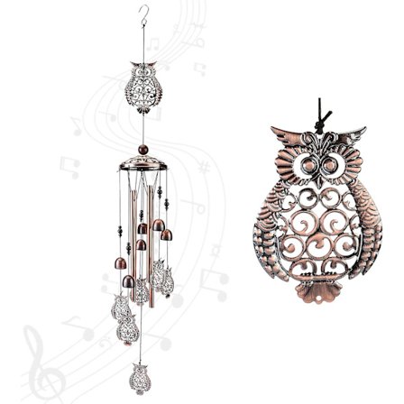 Uggla Vindspel, Jul Vindspel, Koppar Vindspel För Födelsedagspresenter Mors Dag Mamma Presenter Mormor Presenter Thanksgiving Presenter Trädgård 