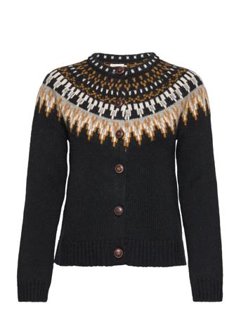 Joelle Strikket Trøje Cardigan Sort Jumperfabriken