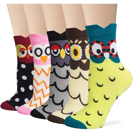Hyggelige 5 par Dame Sokker Sjove Søde Dyr Dame Sokker Kat Hunde Sokker Gaver til Damer