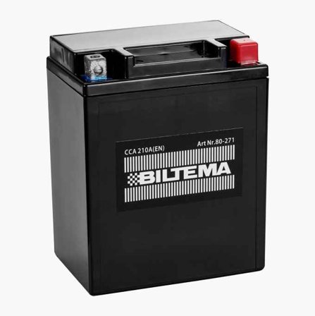 MC-batteri SMF 12 V 14 Ah 134 x 89 x 166 mm - Biltema