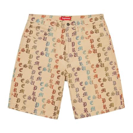 Supreme, Shorts Beige, Heren, Maat:W34