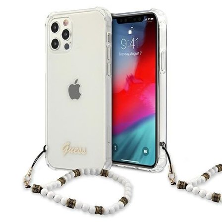 Guess iPhone 12 Pro Max Skal Vit Pearl - Transparent