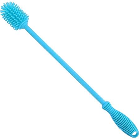 Silikoninen pulloharja | Yksi harja | 12,5 tuuman pullonpuhdistusharja Hydroflaskeille, eristetyille urheilupulloille, maljakoille ja lasitavaroille |