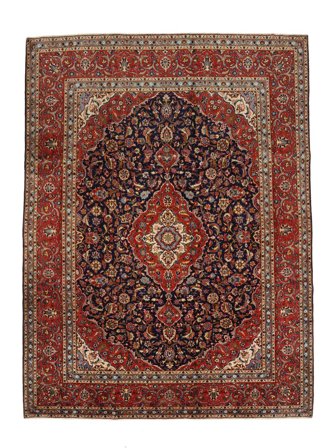 Keshan Rug 278X370 Brown/Dark Red Large Wool, Persia