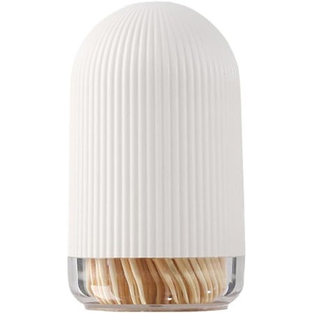 300 stk. Cocktailpinner av bambus, tannpirkerboks med engangs tannpirkere av tre, tannpirkerholder, støvtett tannpirkerdispenser