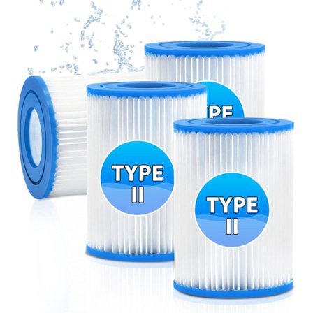 4-suodattimen allassuodatinpatruuna Best-Way Type II -suodattimelle, tyypin 2 allassuodatin uima-altaalle, Lazy Spa -suodattimen vaihto Best-Way-