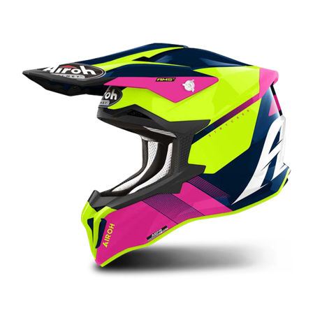 Blazer Cross AIROH Strycker Blazer Blu/Rosa XL