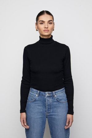 CAMILLA PIHL - Petra Rib Turtleneck - Black SizeXS