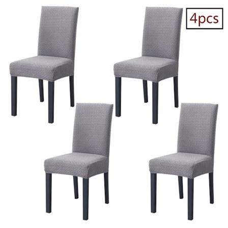 Eleoption stolöverdrag set om 4 avtagbara stolar med högt ryggskydd KLB