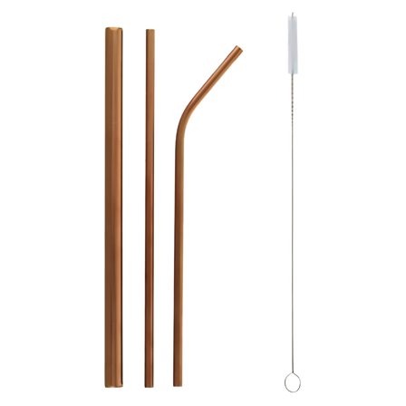 Metallsugerør Rosegull