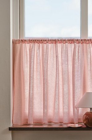 Jotex - Cafégardin Linnemix Persikorosa LILL - Köp Gardinkappor hos Jotex