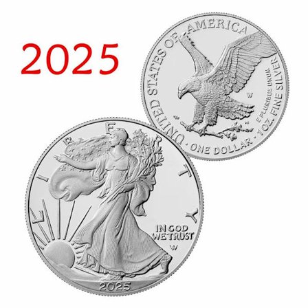 1:1 skala American Eagle minnemynt 2025