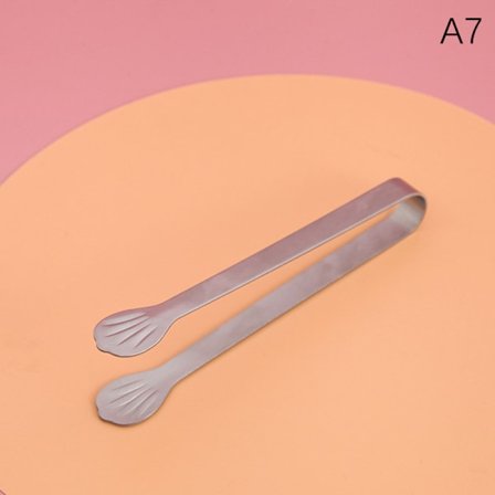 Mini-klyper i rustfritt stål for sukkerbiter, isbiter, pinsett D