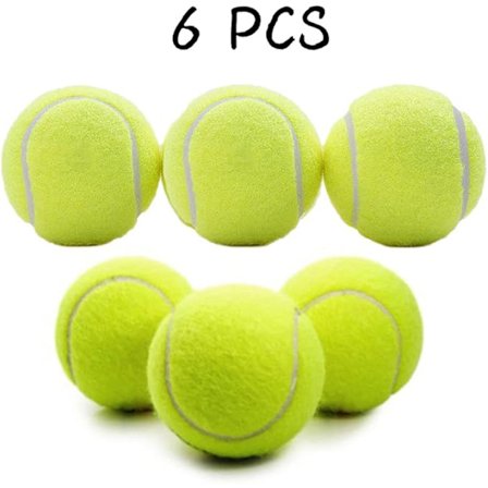 6 stk tennisballer hoppende ball grønn tennis trening øvelse