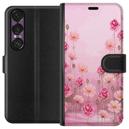 Yhteensopiva Lompakkokotelo Sony Xperia 1 VII Petal Reverie Soft Blush