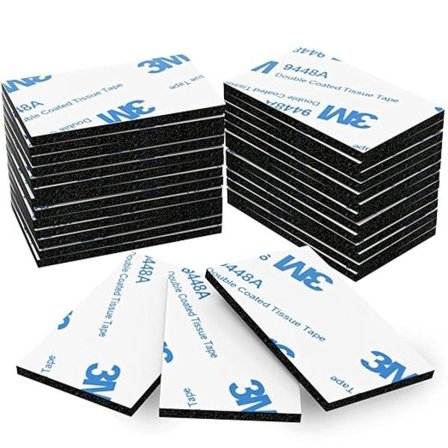 Stark dubbelsidig tejp 48 stycken | Dubbelsidig självhäftande pad för utomhusinstallation i hemmet | Vattentät tejp 50 x 30 mm