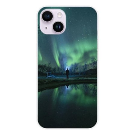 Siliconehölje - Kompatibel med Apple iPhone 15 - design aurora borealis