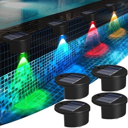 20-pack LED-poollampor – Vattentäta golvlampor med färgskiftning för altan och pool