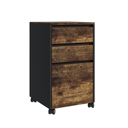 Mobilt skåp med 3 lådor och hängande mappsystem