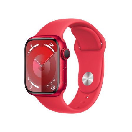 Apple Watch Series 9 (GPS) (PRODUCT) RED - rød aluminium - smartklokke med sportsbånd - rød - 64 GB