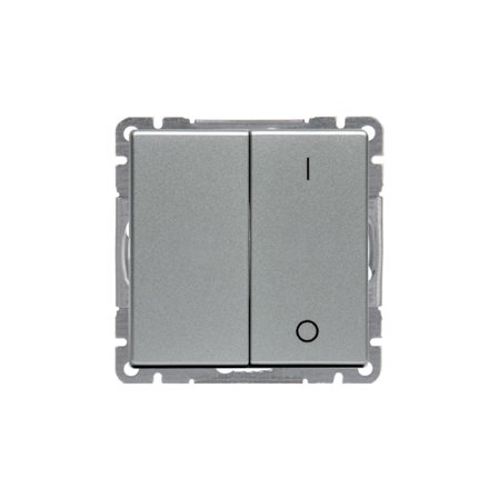 ABB Impressivo Strömbrytare 2+1-polig Aluminium, Strömbrytare & vägguttag