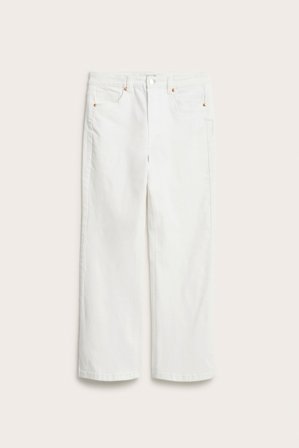 Kappahl | Cropped flare jeans regular waist | Valkoinen