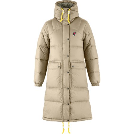 Fjällräven Expedition Long Down Parka XS - female - Fossil - Down Jakkes