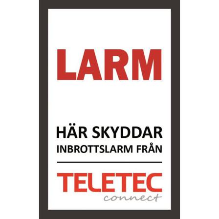 Teletec Connect 111852 Hälytyskyltti Itsekiinnittyvä 65 x 100 mm, Hälyttimet & turvallisuus