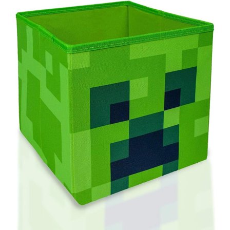 Creeper Storage Cube Organizer Förvaringskub | Creeper från Cubbies Storage Cubes | Organisationskuber | 10-tums fyrkantig papperskorg