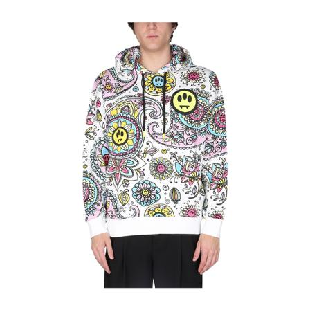 Barrow, Sweatshirt With All Over Print Biały, Mężczyzna, Rozmiar: XS