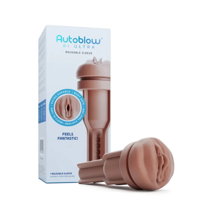 Autoblow AI Ultra Pussy Sleeve Chocolate - Vuxen.se - Fleshlight, masturbator, lösvaginor, blowjob machine