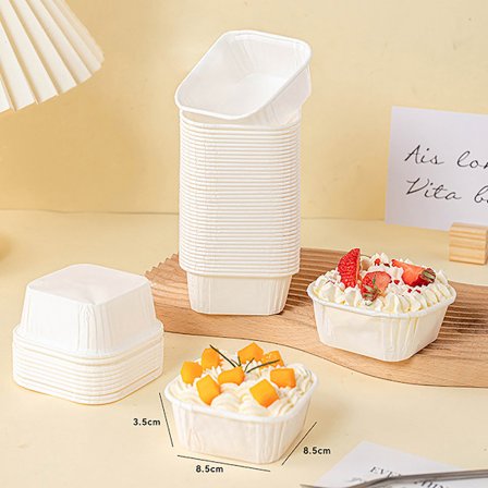 50st/ set Form fyrkantig form Brödpanna Tårta Muffin Cupcake