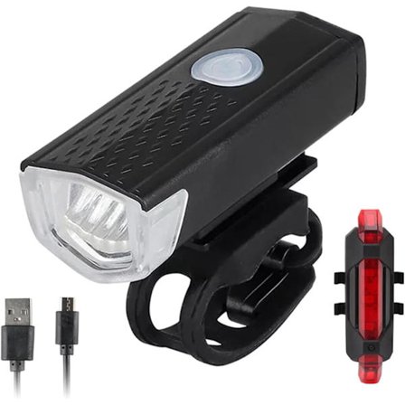 Cykelbelysning fram och bak - Kraftfull LED-lampa - Cykelbelysning fram - Cykelbelysning bak - Cykelbelysning - LED-strålkastare