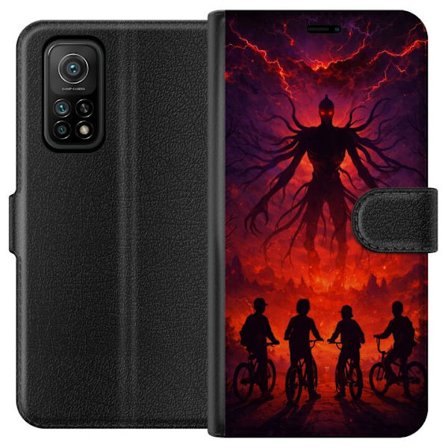Kompatibelt Plånboksfodral till Xiaomi Xiaomi Mi 10T Pro 5G Mörk fantasyillustration inspirerad av Stranger Things med övernaturlig varelse, blixta